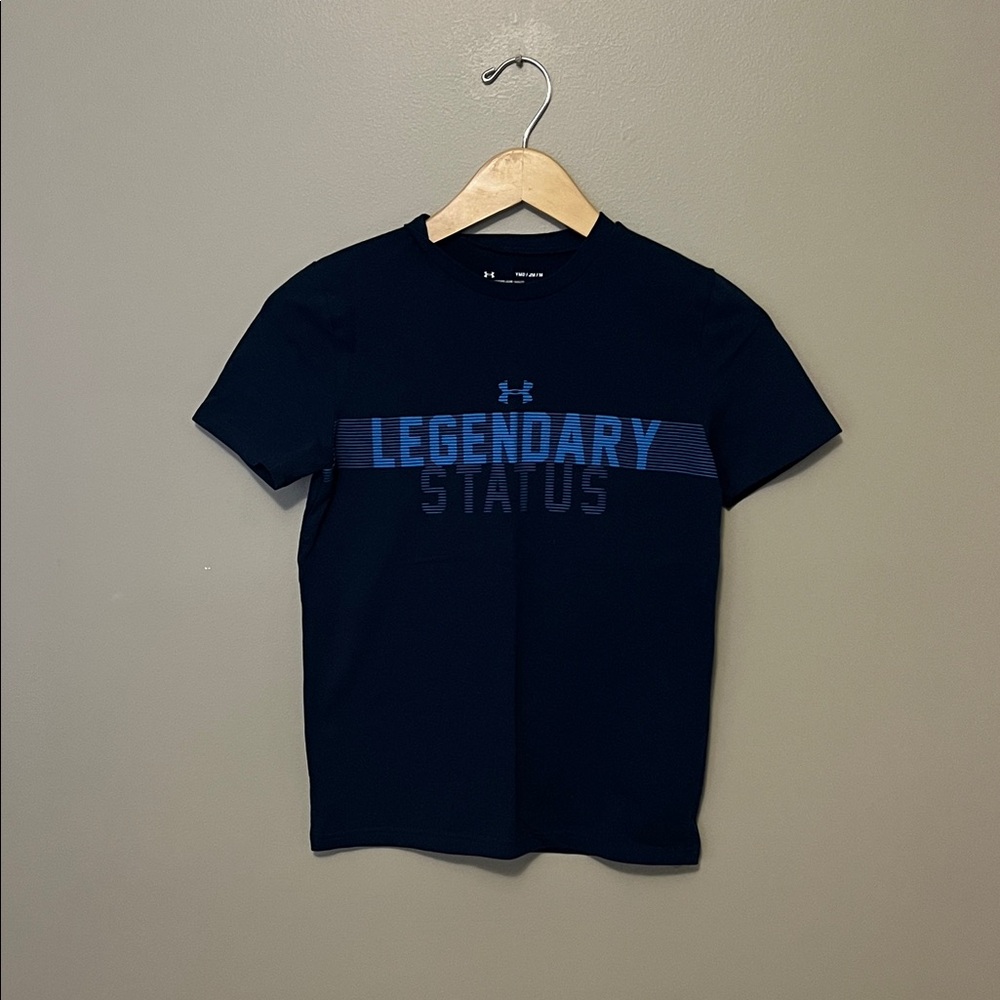 Under Armour Boys Dark Blue Graphic Tee
